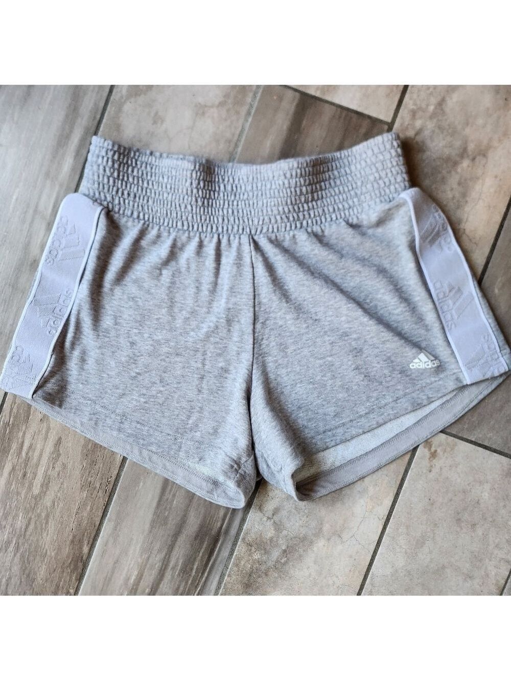 Adidas Women's Light Gray Athletic Shorts